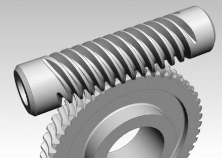 animovaný ozubeny šnek